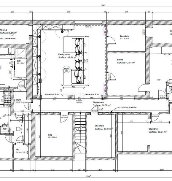 Plan d'architecte d'intérieur 2D